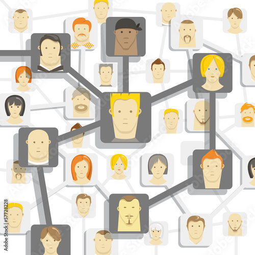 Modern people communication abstract scheme