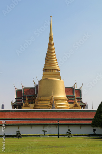 Phra Sri Ratana Chedi in Grand Palace in Bangkok