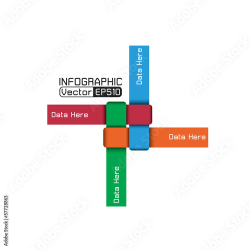 Four direction arrows weaving, template  for business 