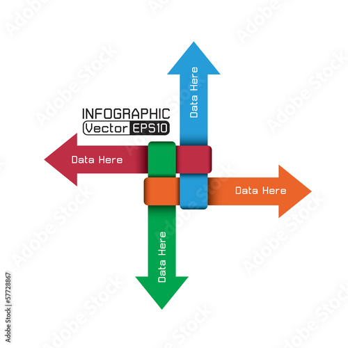 Four direction arrows weaving, template for business 