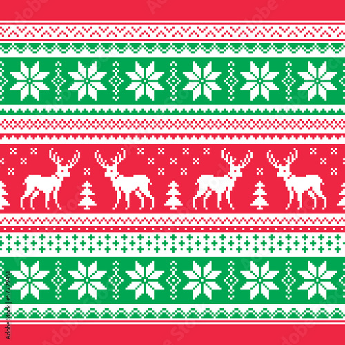 Christmas and Winter knitted pattern- scandynavian sweater