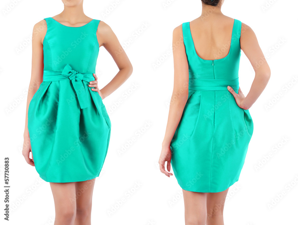 Fashion concept with woman clothing on white Fashion concept with woman clothing on white