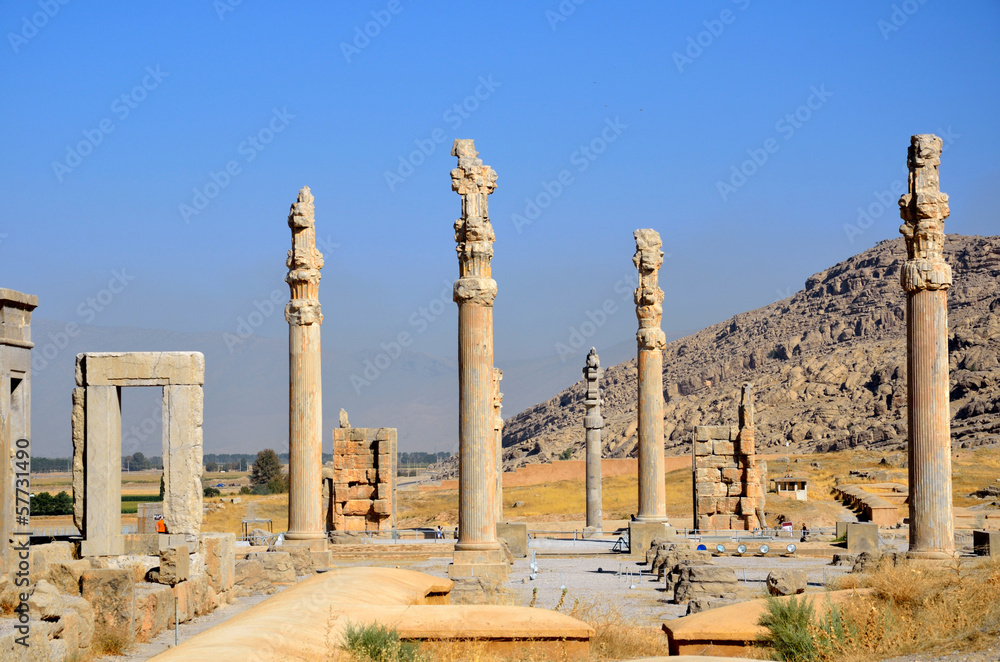 Apadana palace at Persepolis in Iran