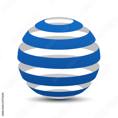 Abstract 3d world logo