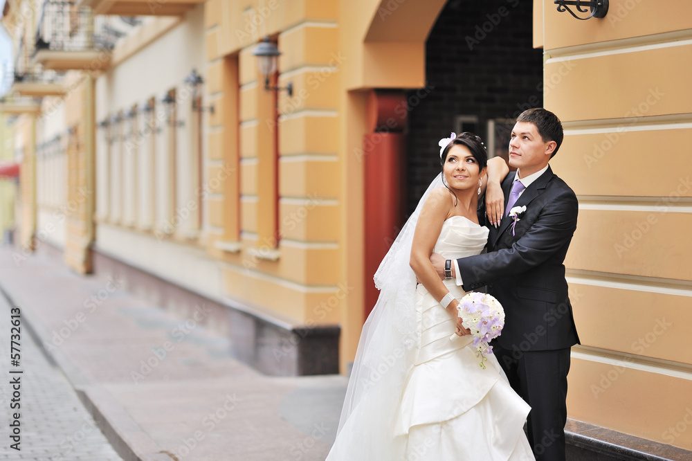 Naklejka premium Bride and groom