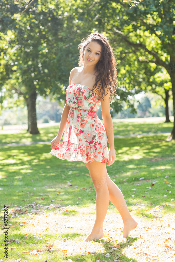 Stylish gorgeous brunette posing for camera Stylish gorgeous brunette posing for camera