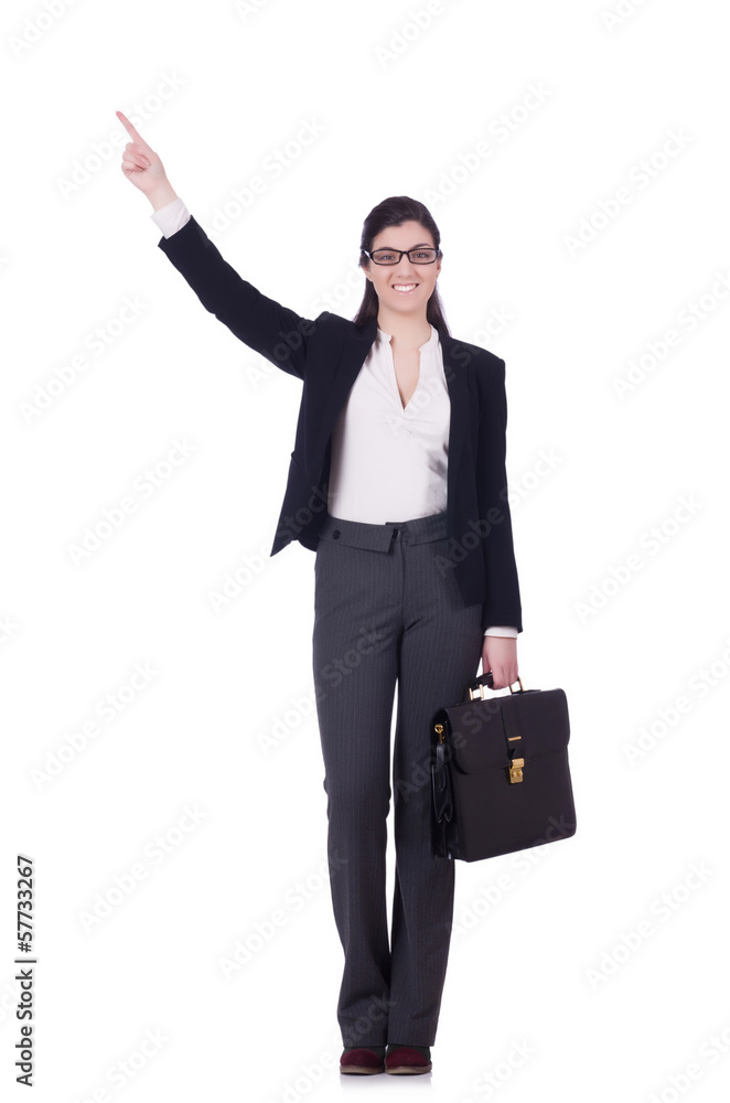 Businesswoman isolated on the white Businesswoman isolated on the white