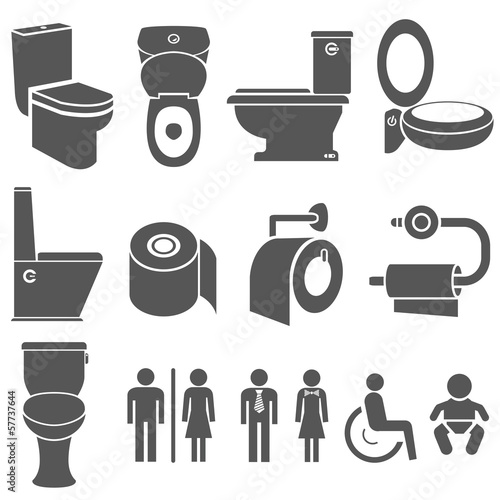 wc, toilet icons