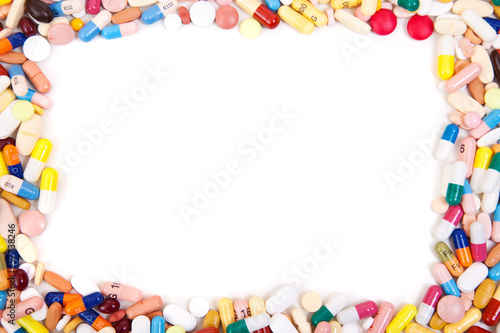 Rahmen aus Tabletten