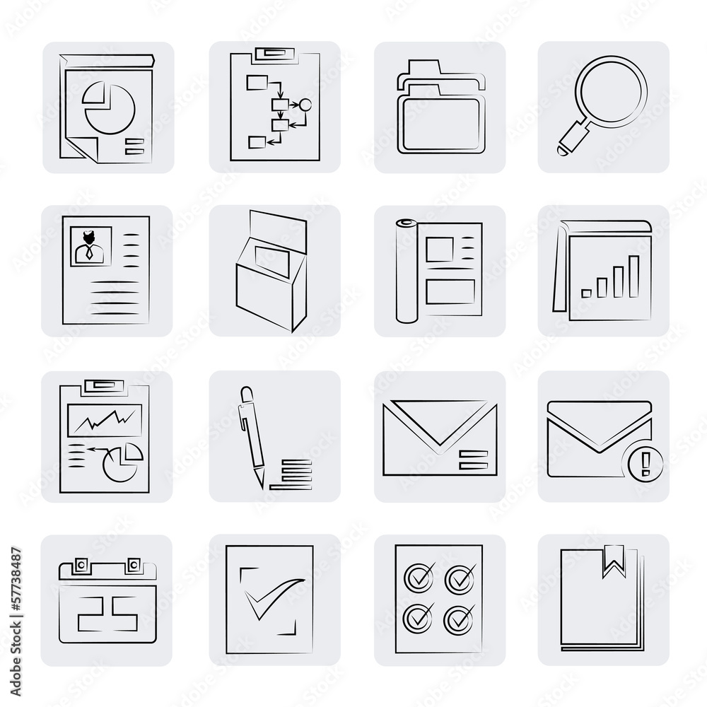 Fototapeta premium sketched document icons