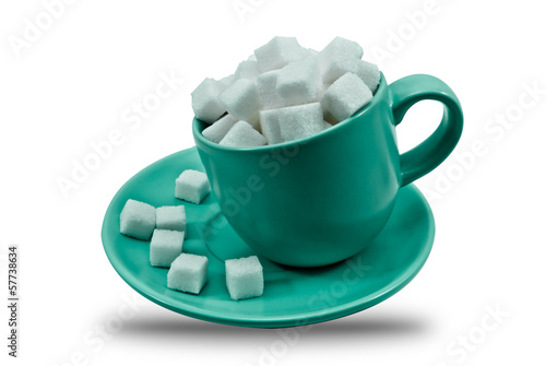 Coffee cup full of sugar