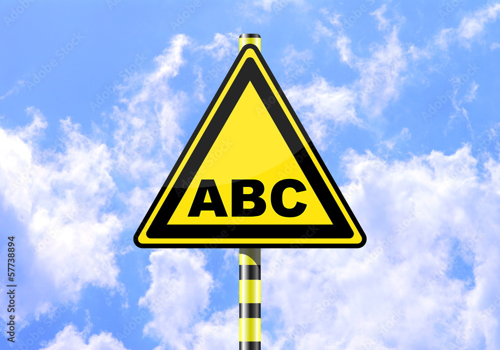 ABC ROAD SIGN