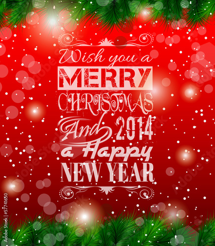 2014 Christmas Vintage typograph design