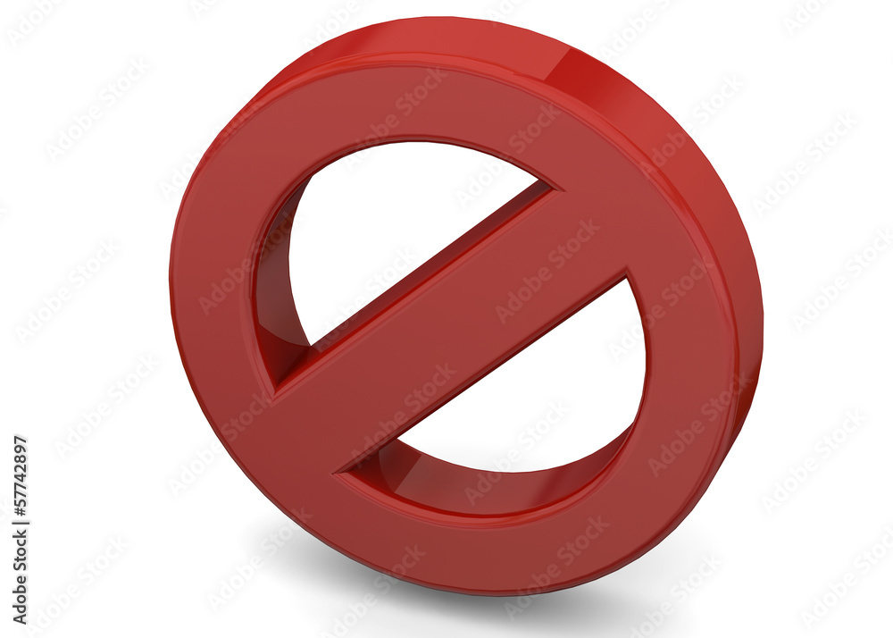 PROHIBITION SIGN - 3D PROHIBITION SIGN - 3D