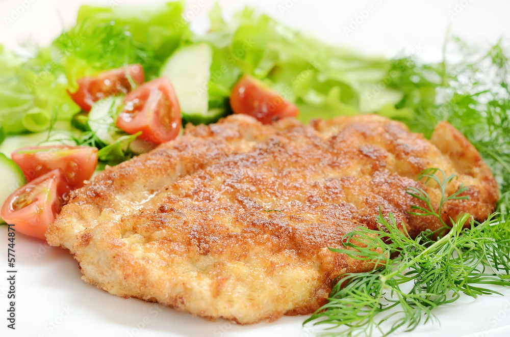 Schnitzel with vegetables