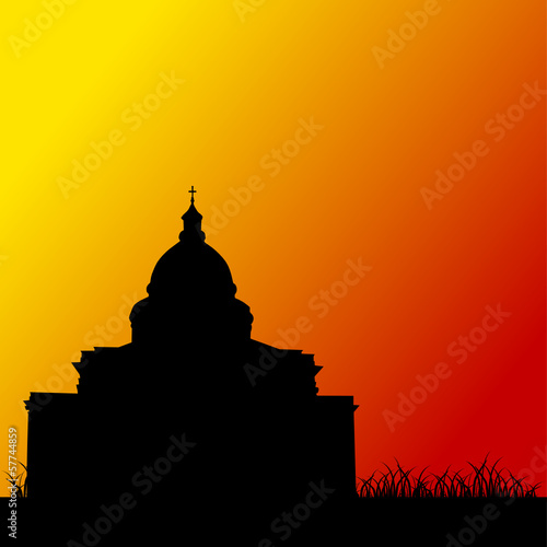 famous church in the nature vector