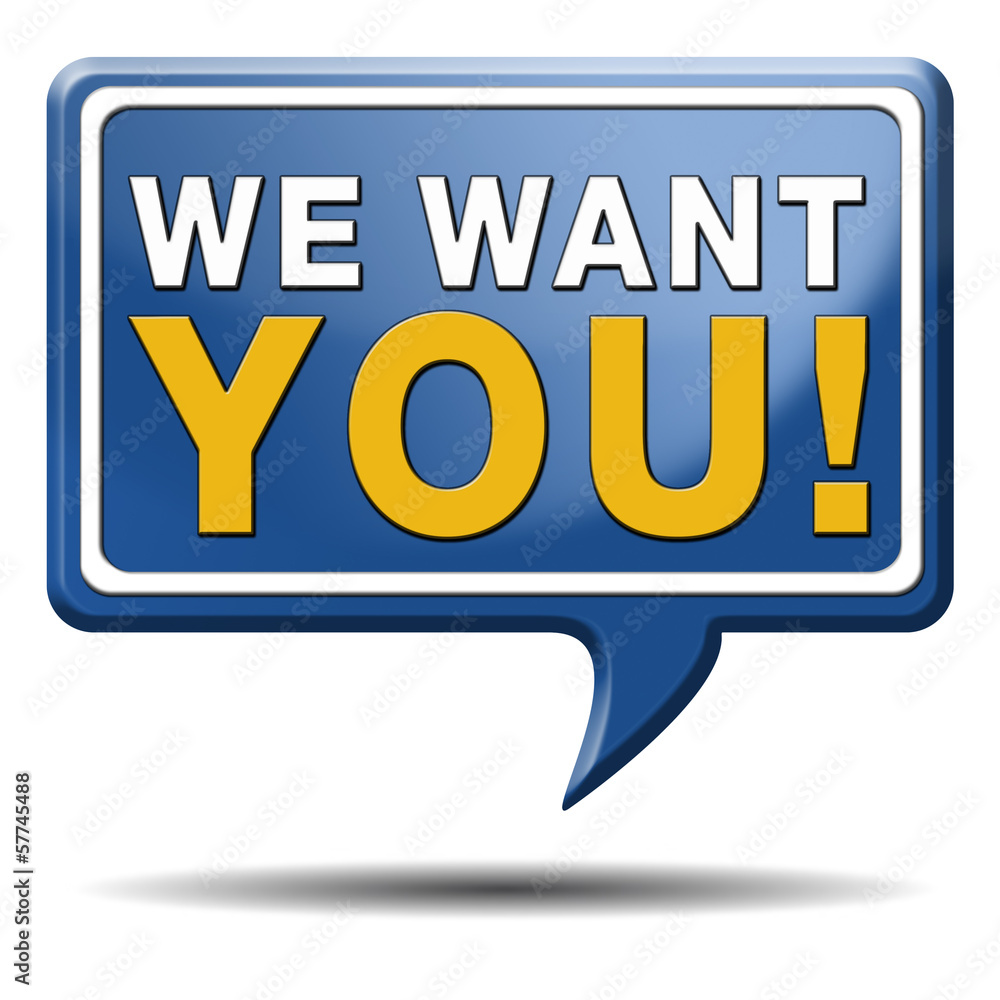 we want you