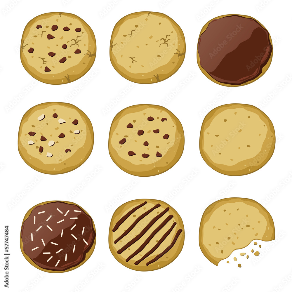 set of different cookies set of different cookies