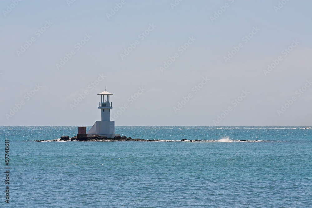 lighthouse in sea