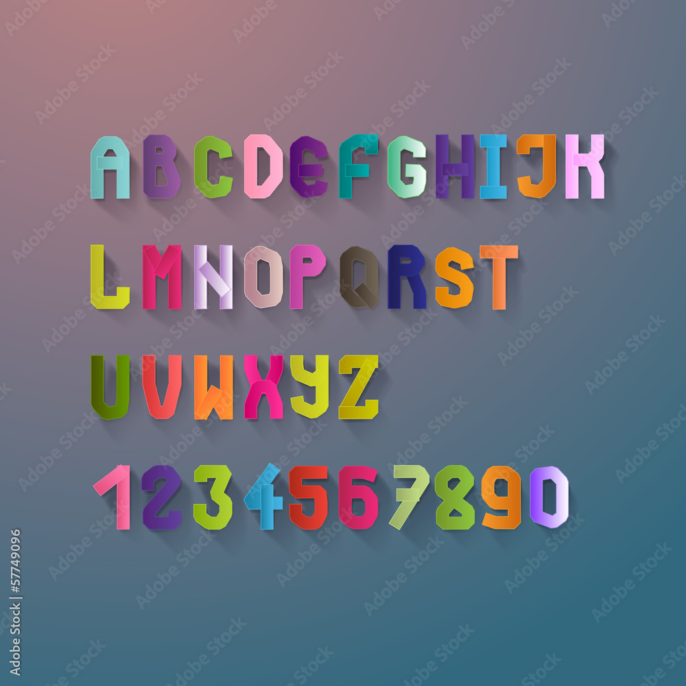 Alphabet Letters And Numbers Set - Isolated Alphabet Letters And Numbers Set - Isolated