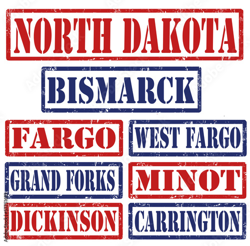 North Dakota Cities stamps