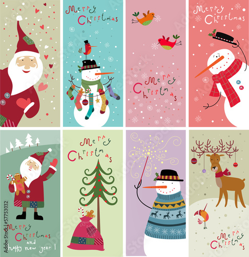 Set of Christmas banners