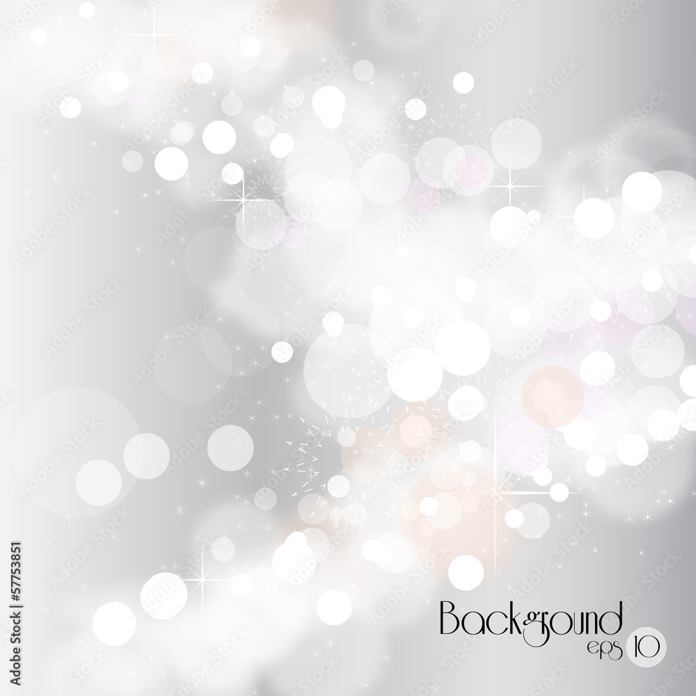 Obraz premium Lights on silver background - Vector illustration