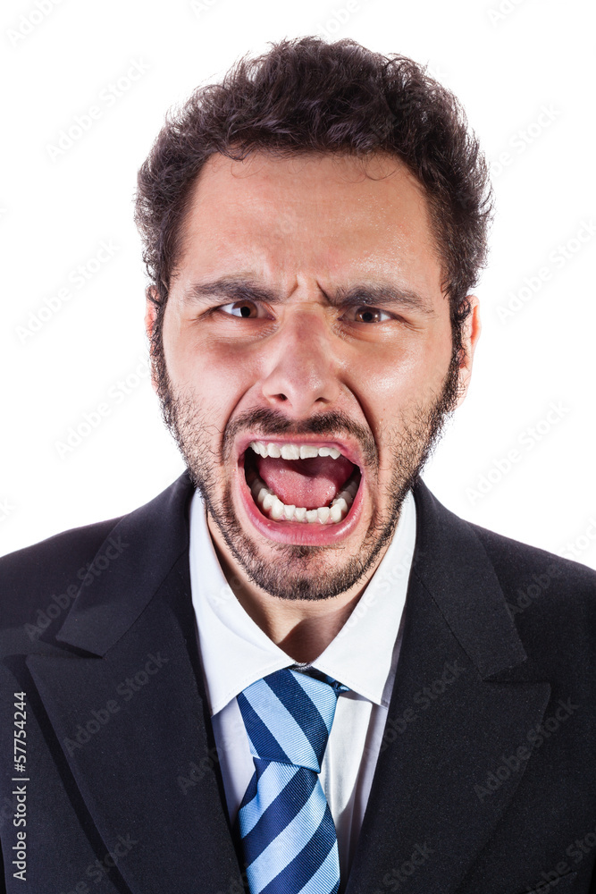 shouting businessman shouting businessman