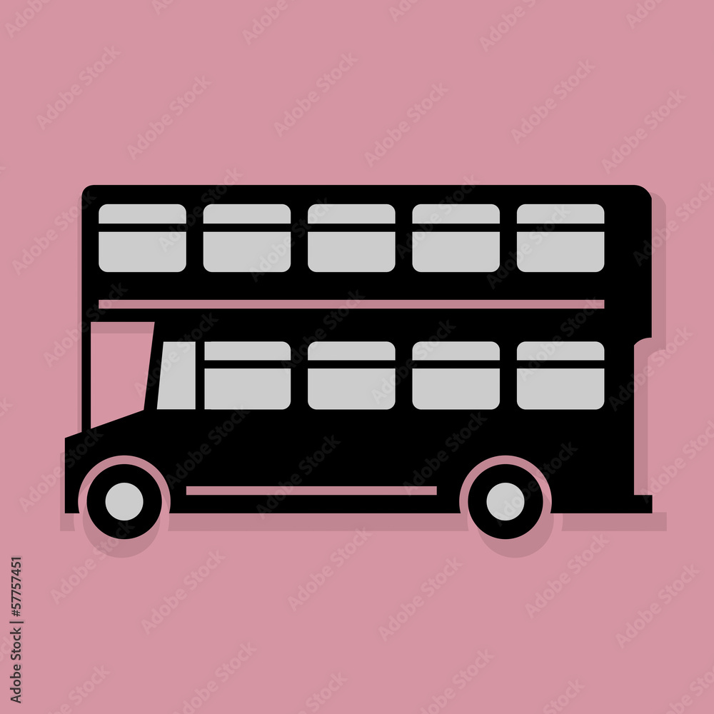 London bus icon or sign, vector illustration London bus icon or sign, vector illustration