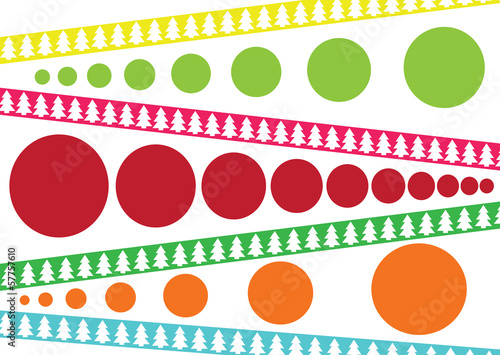 background fur-trees and circles