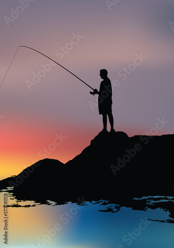pescatore al mare