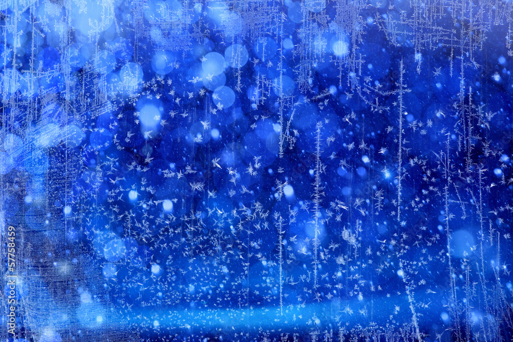 Art Christmas Lights on blue background
