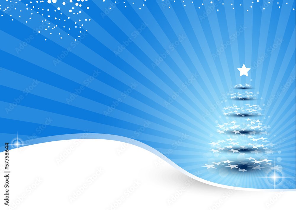 christmas background with rays and tree christmas background with rays and tree