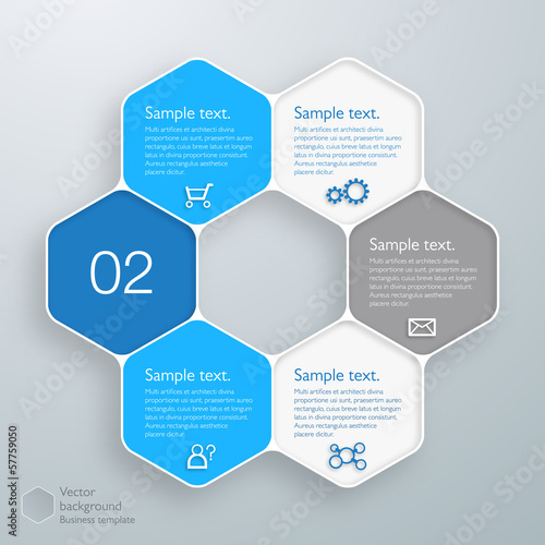 Infographics Vector Background Honeycomb Structure