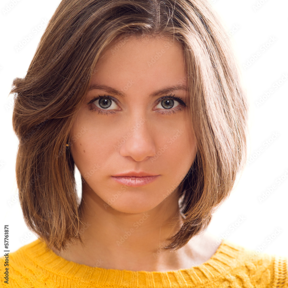Portrait of the beautiful girl closeup Portrait of the beautiful girl closeup