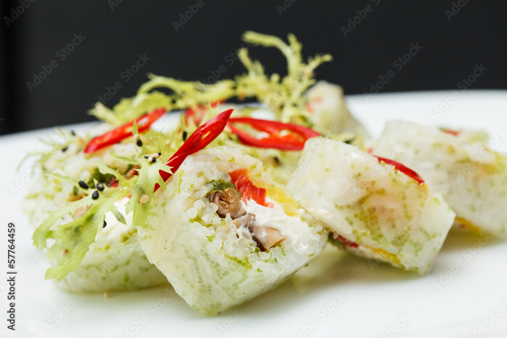 sushi with vegetables