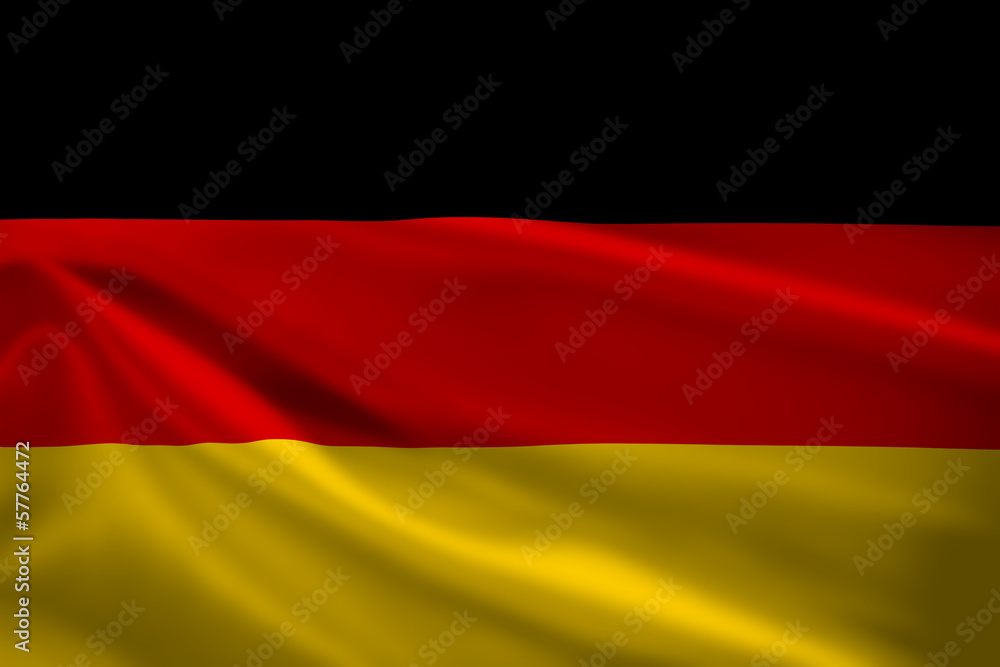 Naklejka premium Germany flag blowing in the wind