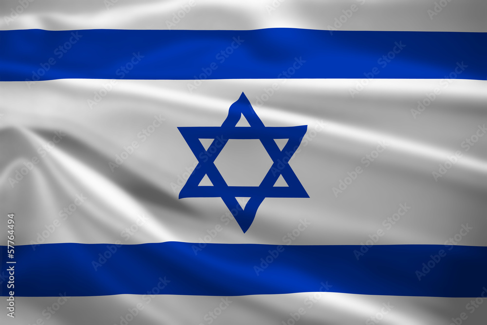 Israel flag blowing in the wind Israel flag blowing in the wind
