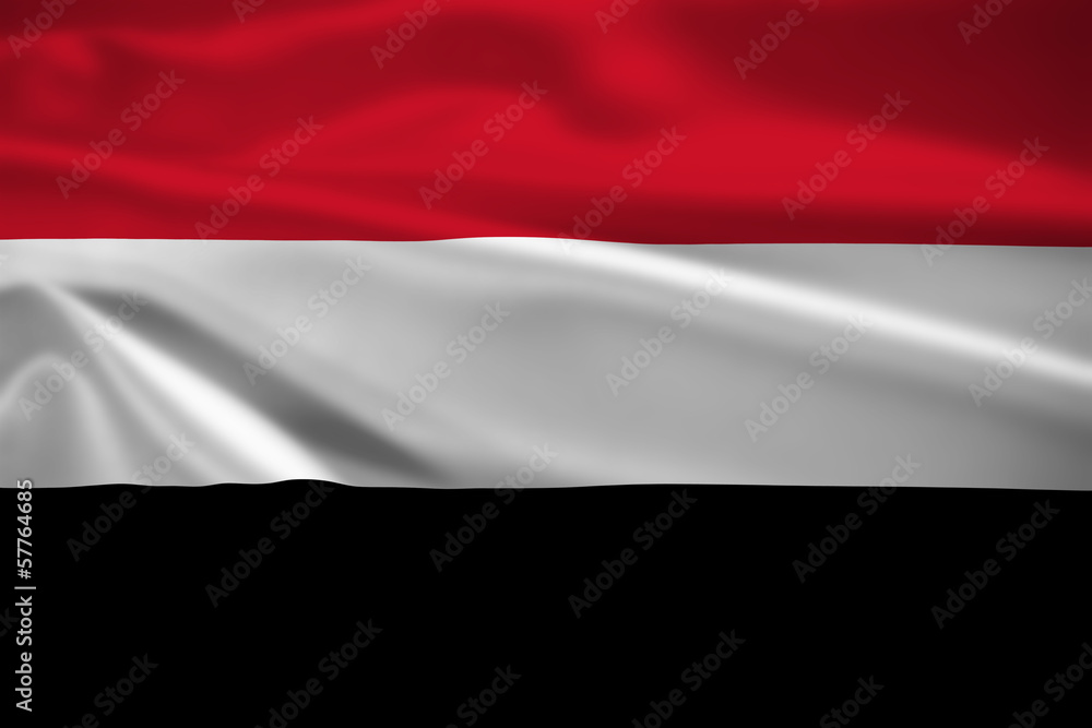 Yemen flag blowing in the wind Yemen flag blowing in the wind