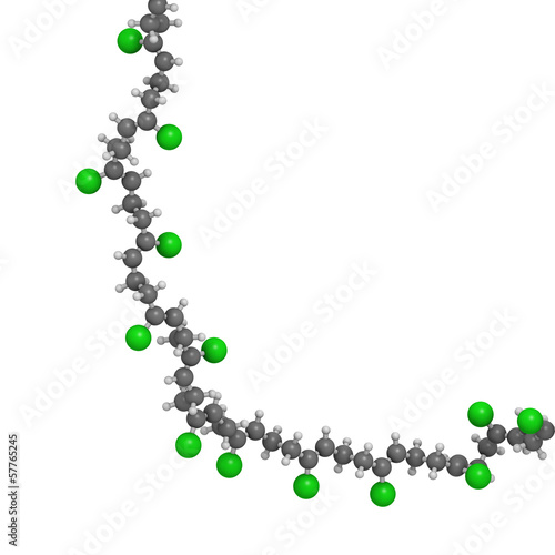 Neoprene (polychloroprene) synthetic rubber, chemical structure photo