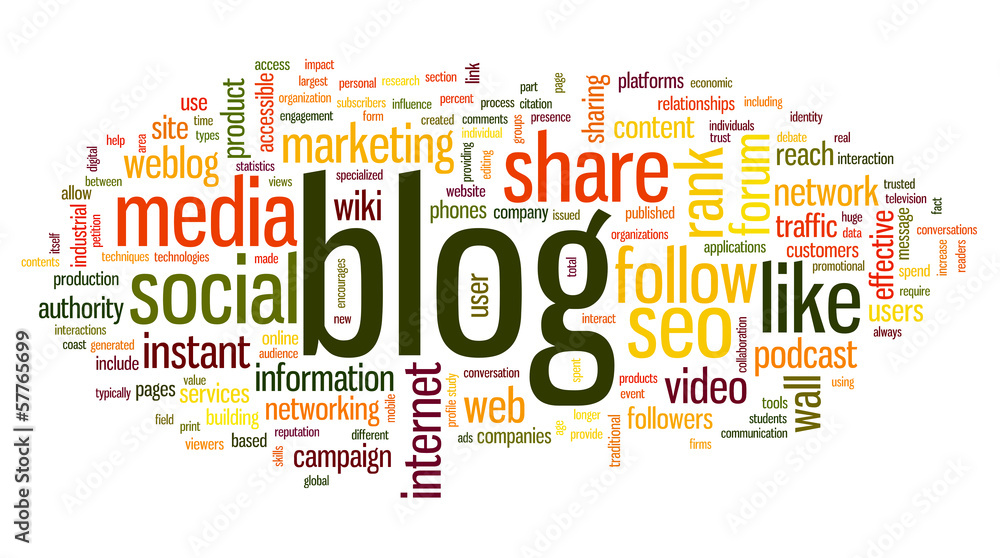 Fototapeta premium Blog concept in word tag cloud