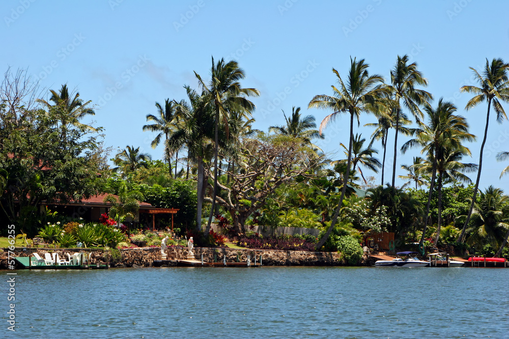 Beautiful Waterfront Home on Wailua River Kauai Hawaii