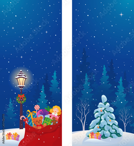 Christmas vertical banners