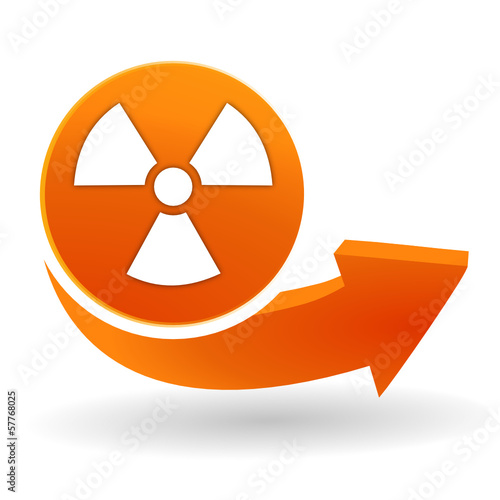 radioactivité sur bouton web orange