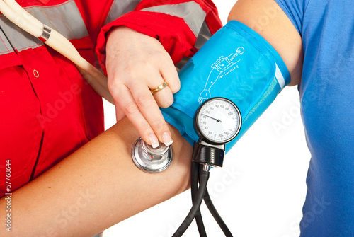 Close up of checking blood pressure photo