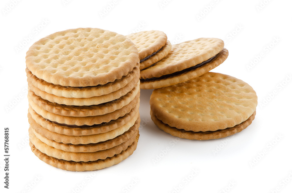Sandwich biscuits with chocolate filling Sandwich biscuits with chocolate filling