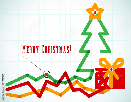 Infographic styled office Christmas card