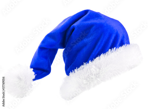 Blue  Santa Claus hat