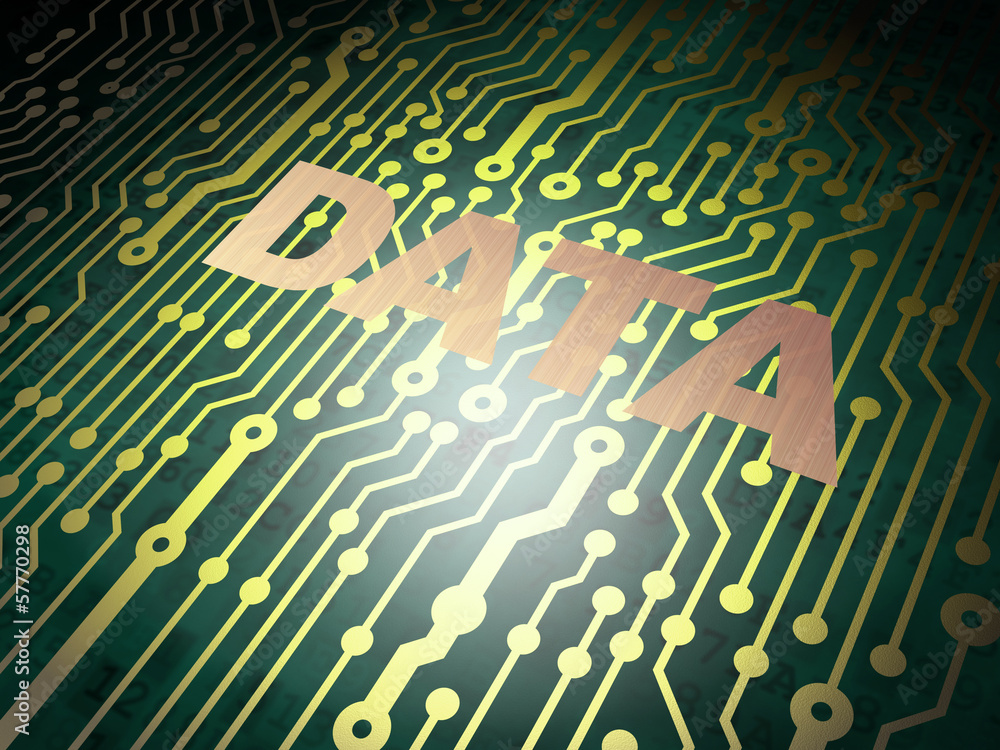 Information concept: circuit board with Data Information concept: circuit board with Data