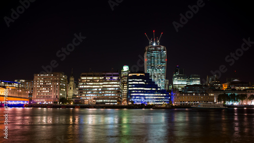 London skyline at night  UK